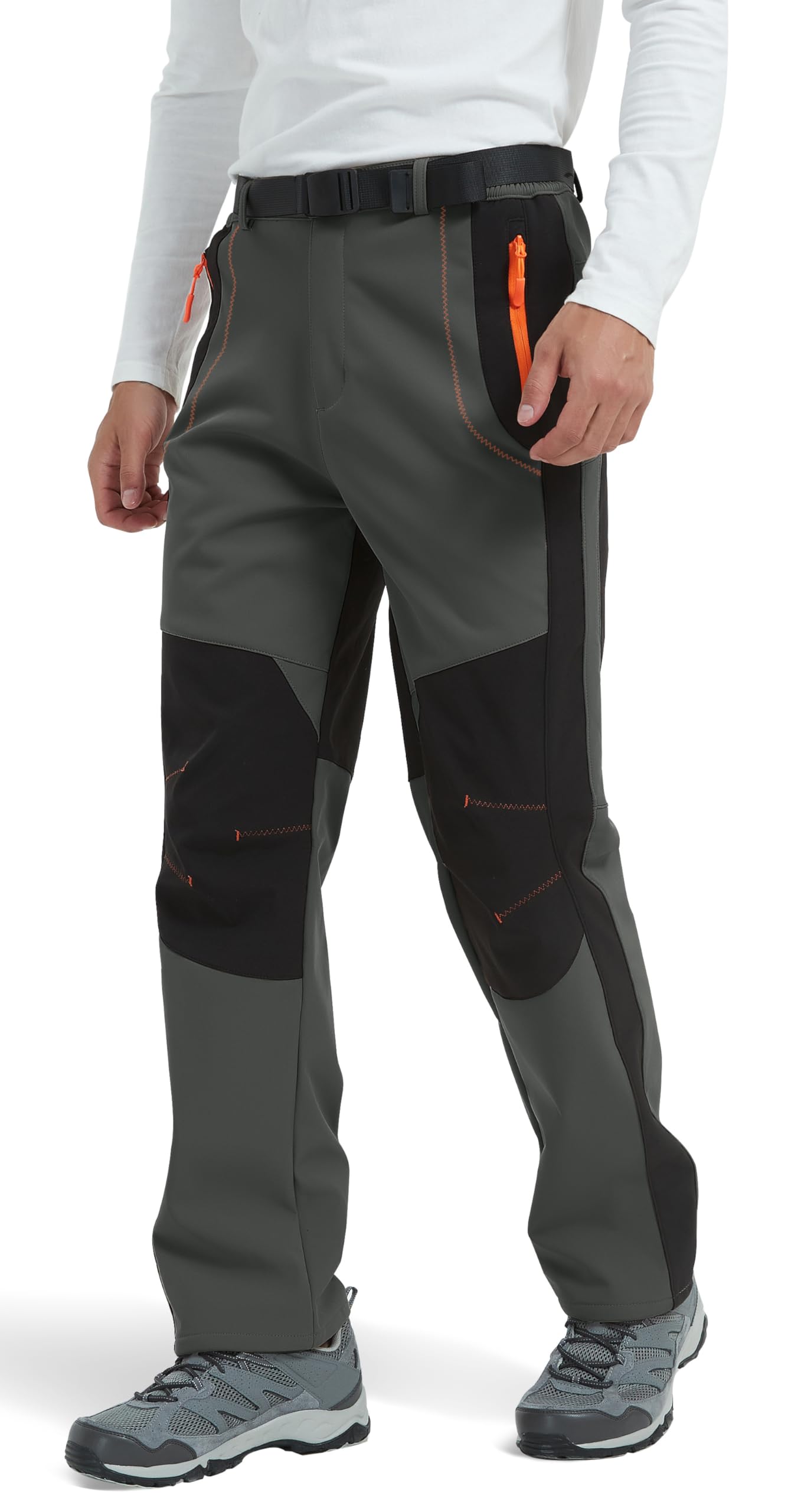 FFEATIANDY softshell cargo pants side pocket detail for secure gear on outdoor adventures