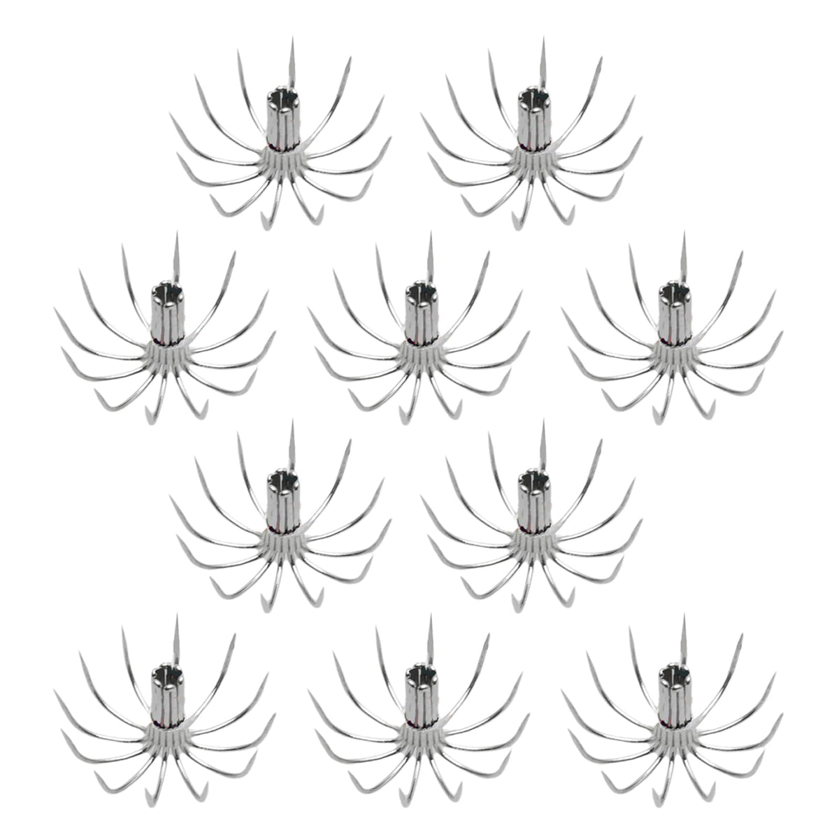 FGDTREE squid hook barbed 10-pack for saltwater fishing, designed to boost catching efficiency.