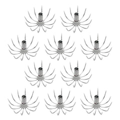 FGDTREE squid hook barbed 10-pack for saltwater fishing, designed to boost catching efficiency.