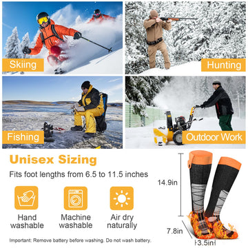 FGEIOA washable socks with mesh bag and battery removal for easy care.