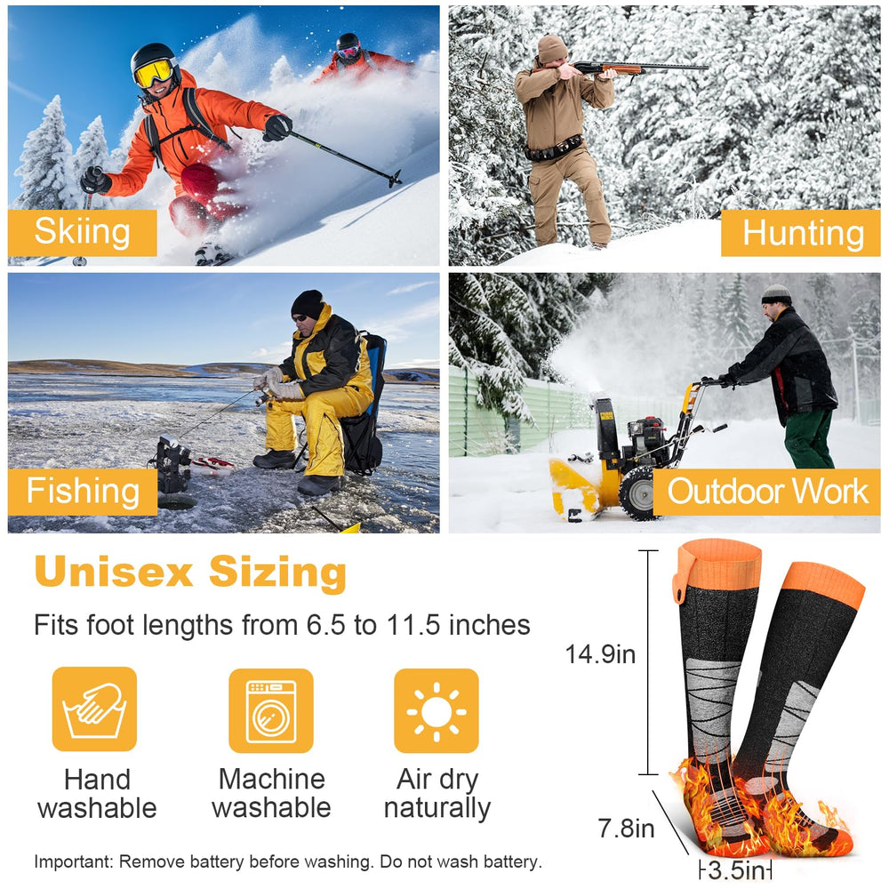 FGEIOA washable socks with mesh bag and battery removal for easy care.