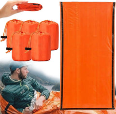 FHNUVB emergency sleeping bag extended size 84x36 for full-body warmth outdoors.