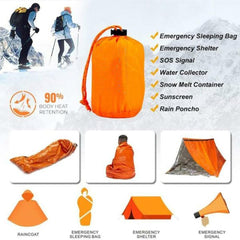 FHNUVB thermal bivy sack guards against cold winds during camping.