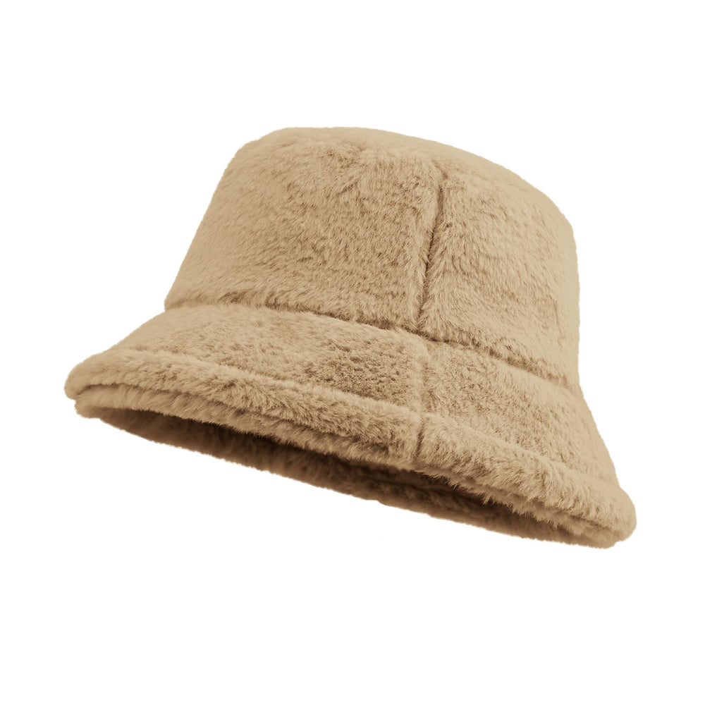 Ear flaps secured under the hat for wind protection