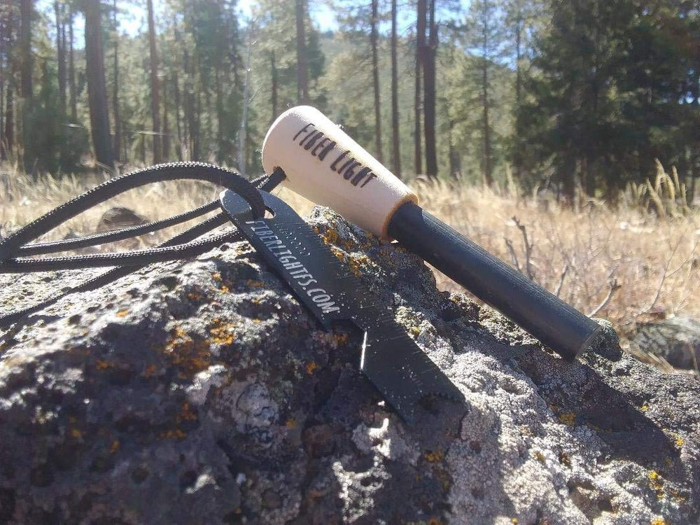Fiber Light weatherproof fire starter sparks reliably in rain or wind