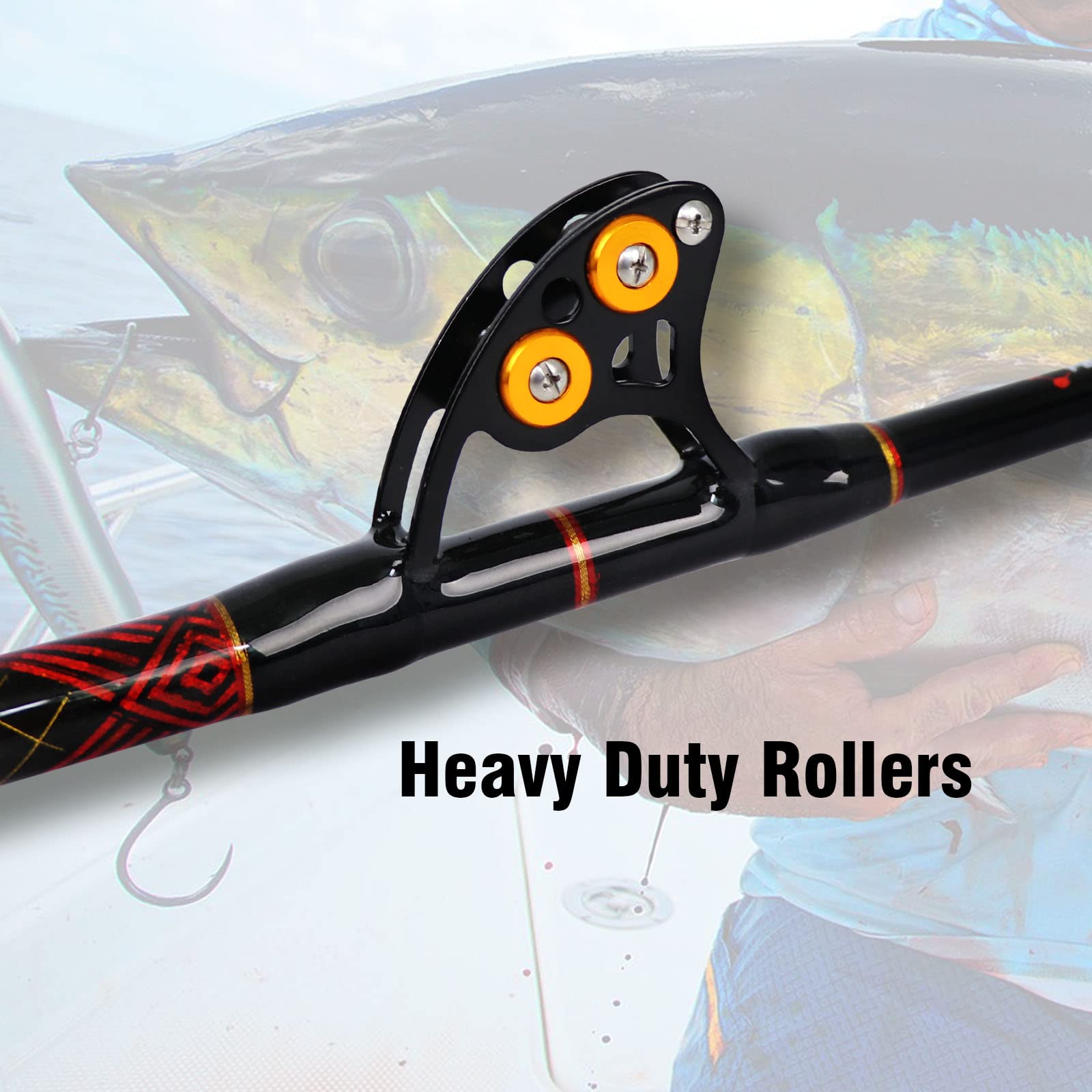 Fiblink 2-Piece Big-Game Rod enables easy transport.