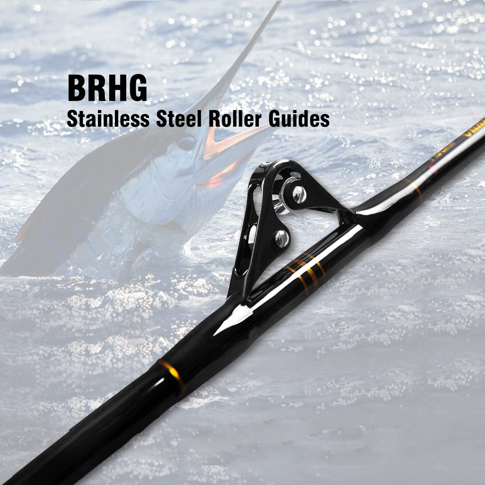 Fiblink 2-piece 5 ft 6 in offshore rod ready for easy transport