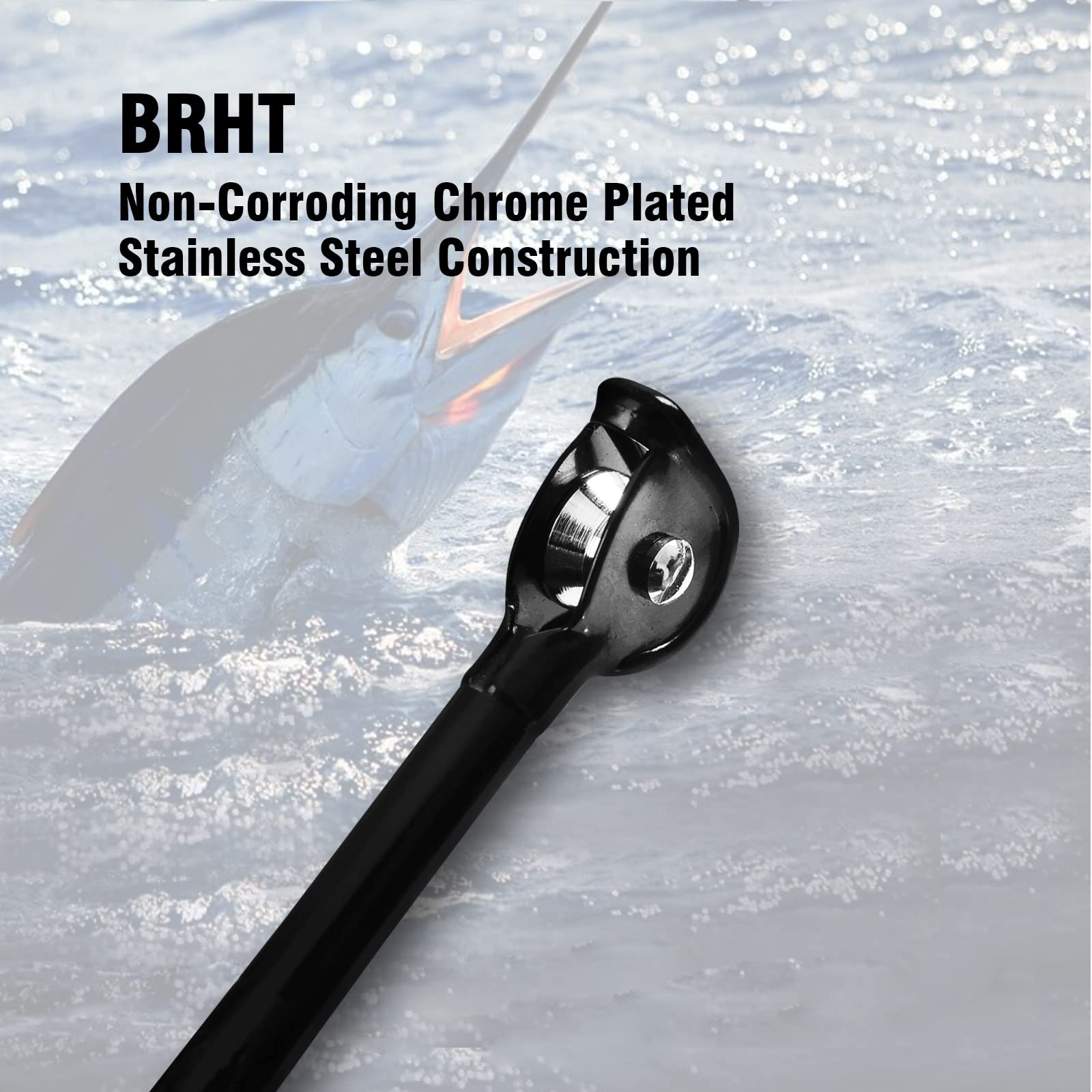 Fiblink all-aluminum reel seat provides a secure grip during offshore battles