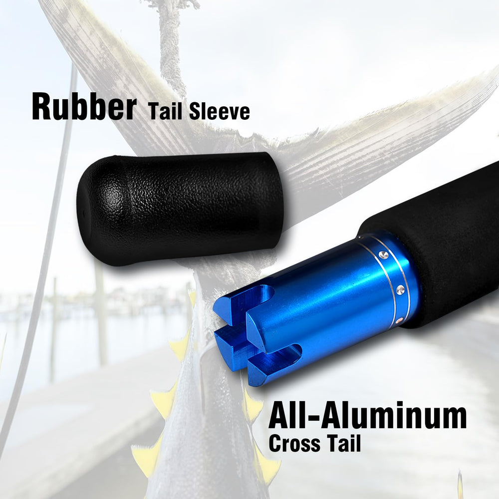Fiblink aluminum alloy reel seat ensures solid connection during big-game battles.