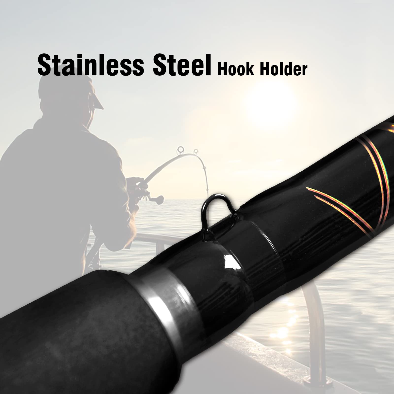 Fiblink aluminum butt provides strong leverage during lengthy fishing sessions.