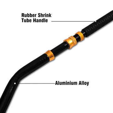 Fiblink aluminum reel seat provides secure, precise mount.