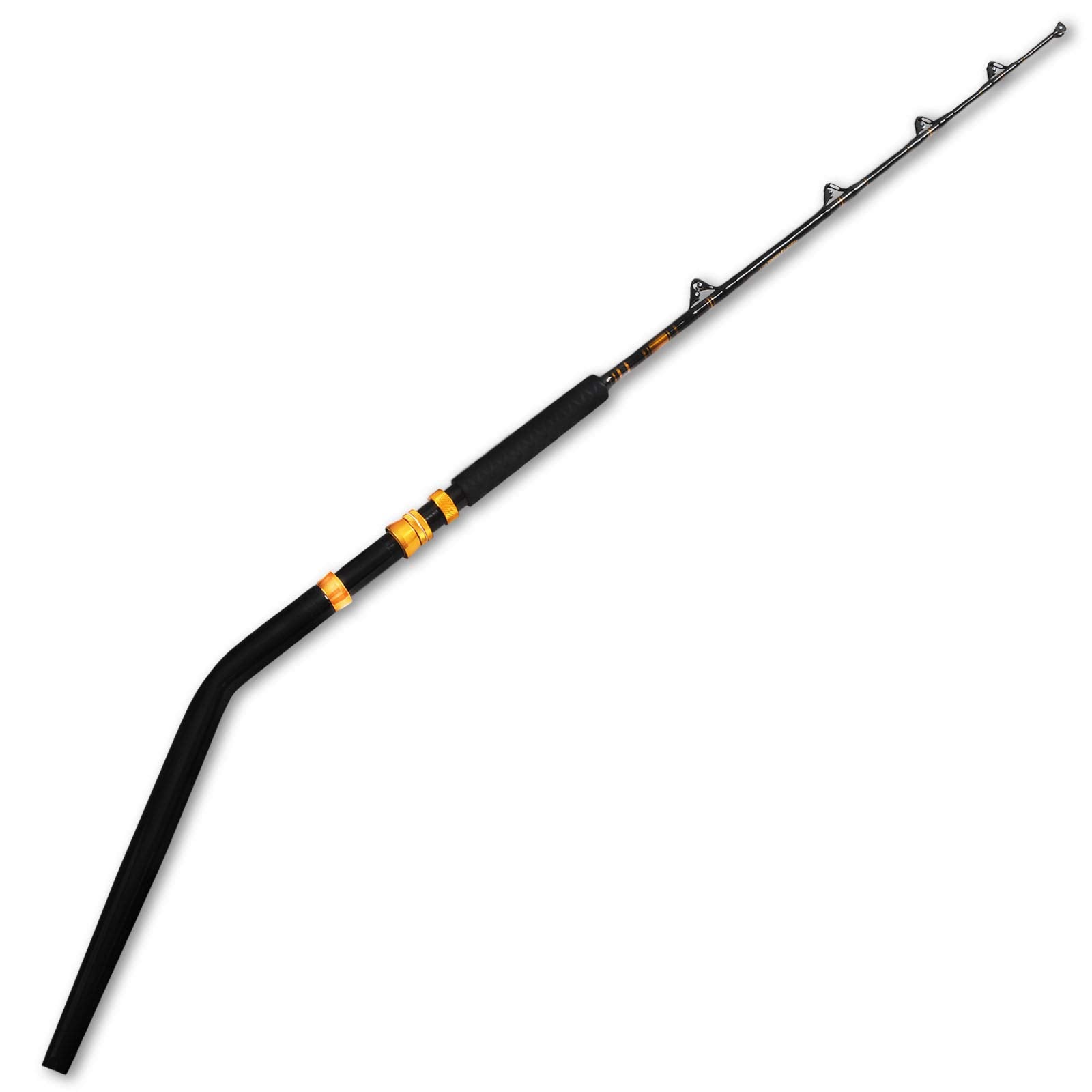 Fiblink boat-ready trolling rod showcased on a fighting chair setup