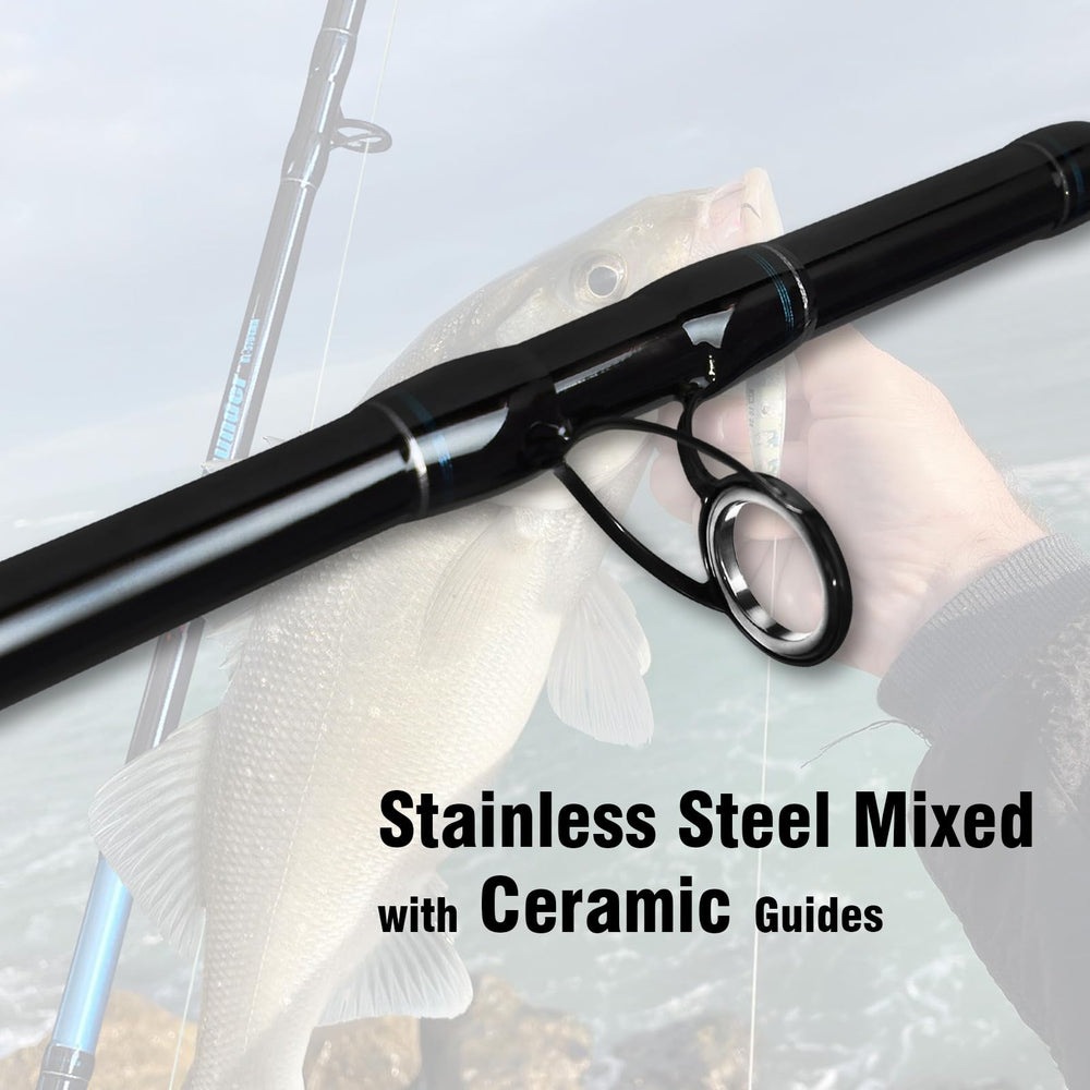 Portable 4-piece boat rod with travel case
