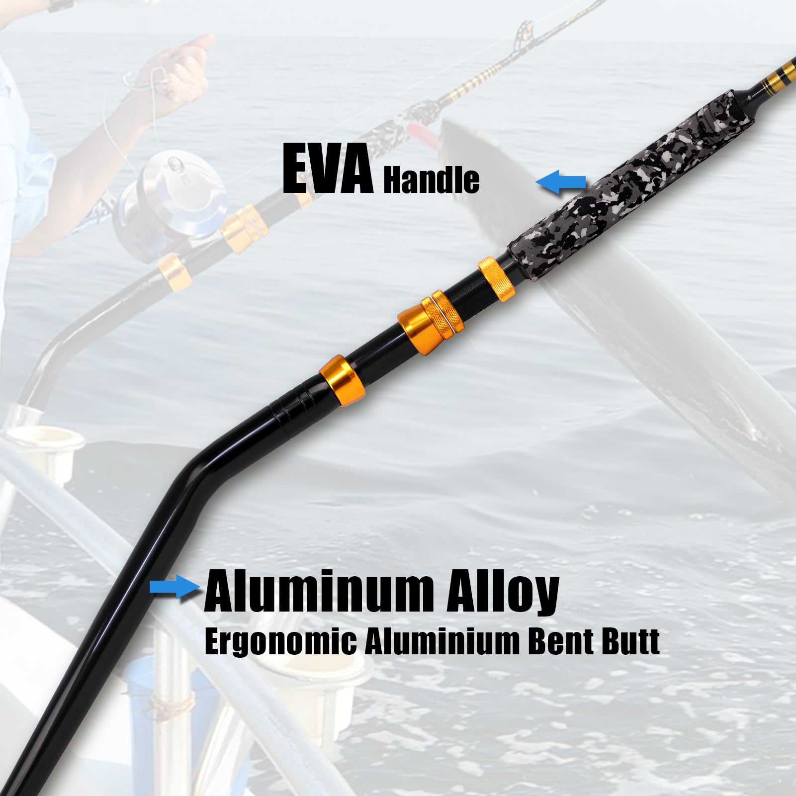 Fiblink camouflage EVA handle offers secure grip and improved sensitivity.