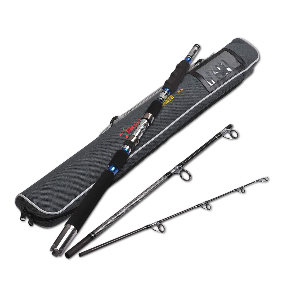 Fiblink carbon spin rod in case shows portable storage for trips