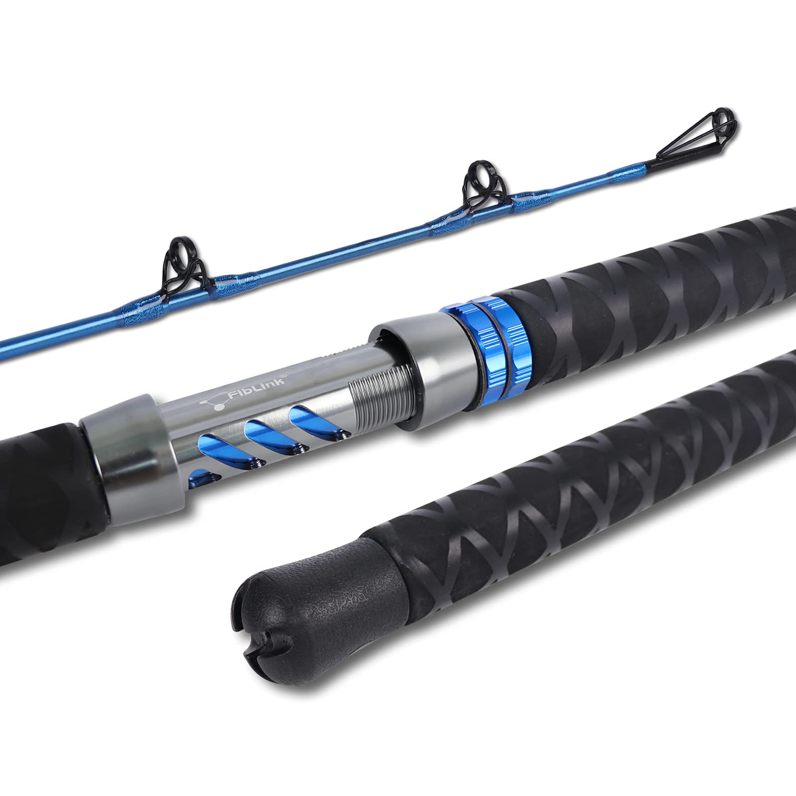 Fiblink catfish rod 6ft blue 1-piece ready for sensitive long casts.