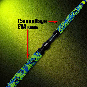 Fiblink catfish rod night-vision color scheme boosts strike detection in low light.
