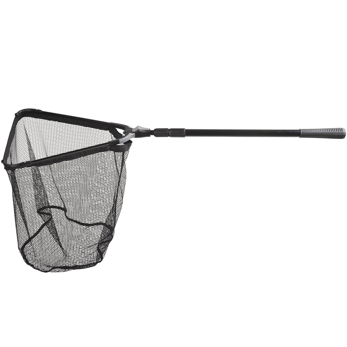 Fiblink folding aluminum landing net with extendable pole for shoreline fishing