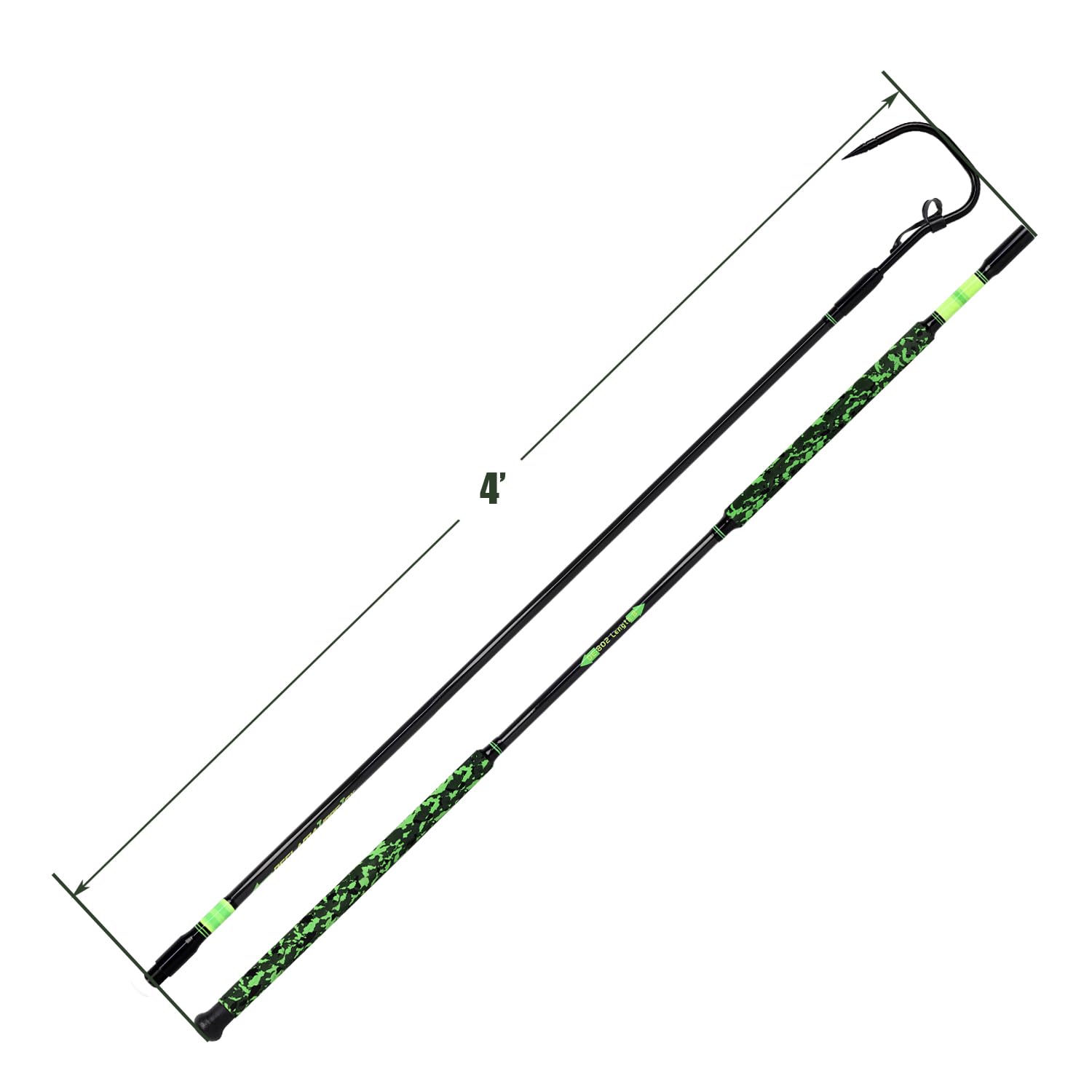 Fiblink gaff with 316 stainless steel hook close-up showing sharp corrosion resistant tip