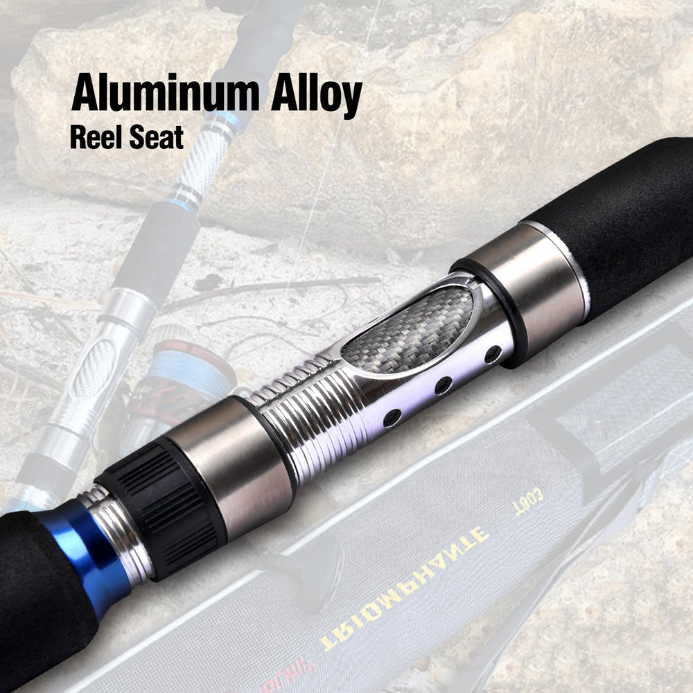 Fiblink heavy spinning rod 30-50 lb test supports bigger catches