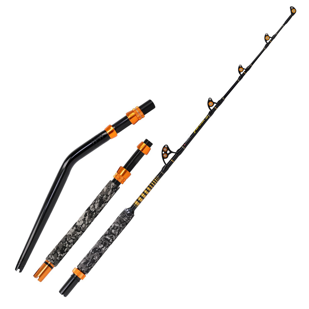 Fiblink igfa tournament rod reel seat closeup shows corrosion-resistant guide system.