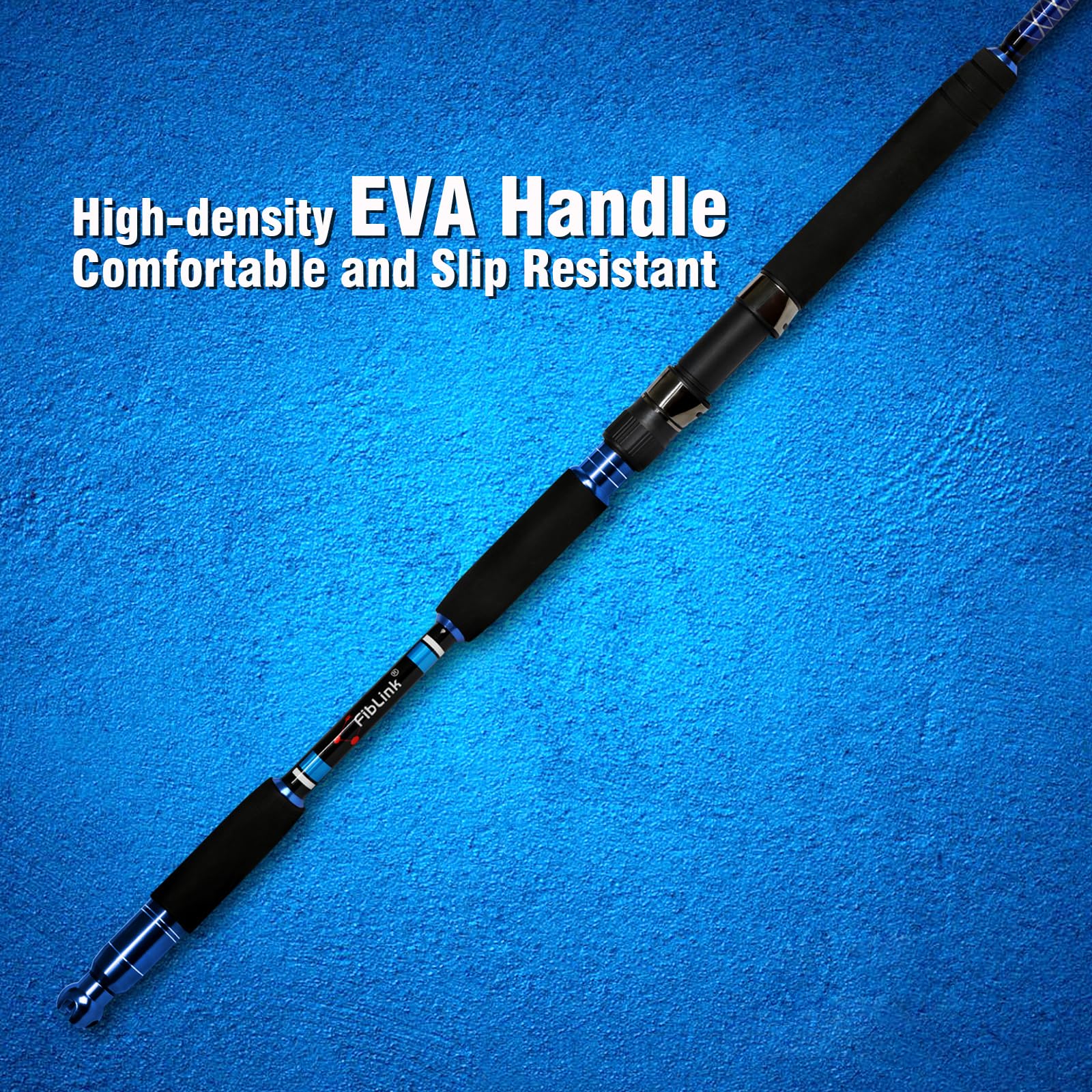 Two-tip configuration on Fiblink jigging rod for casting and spinning