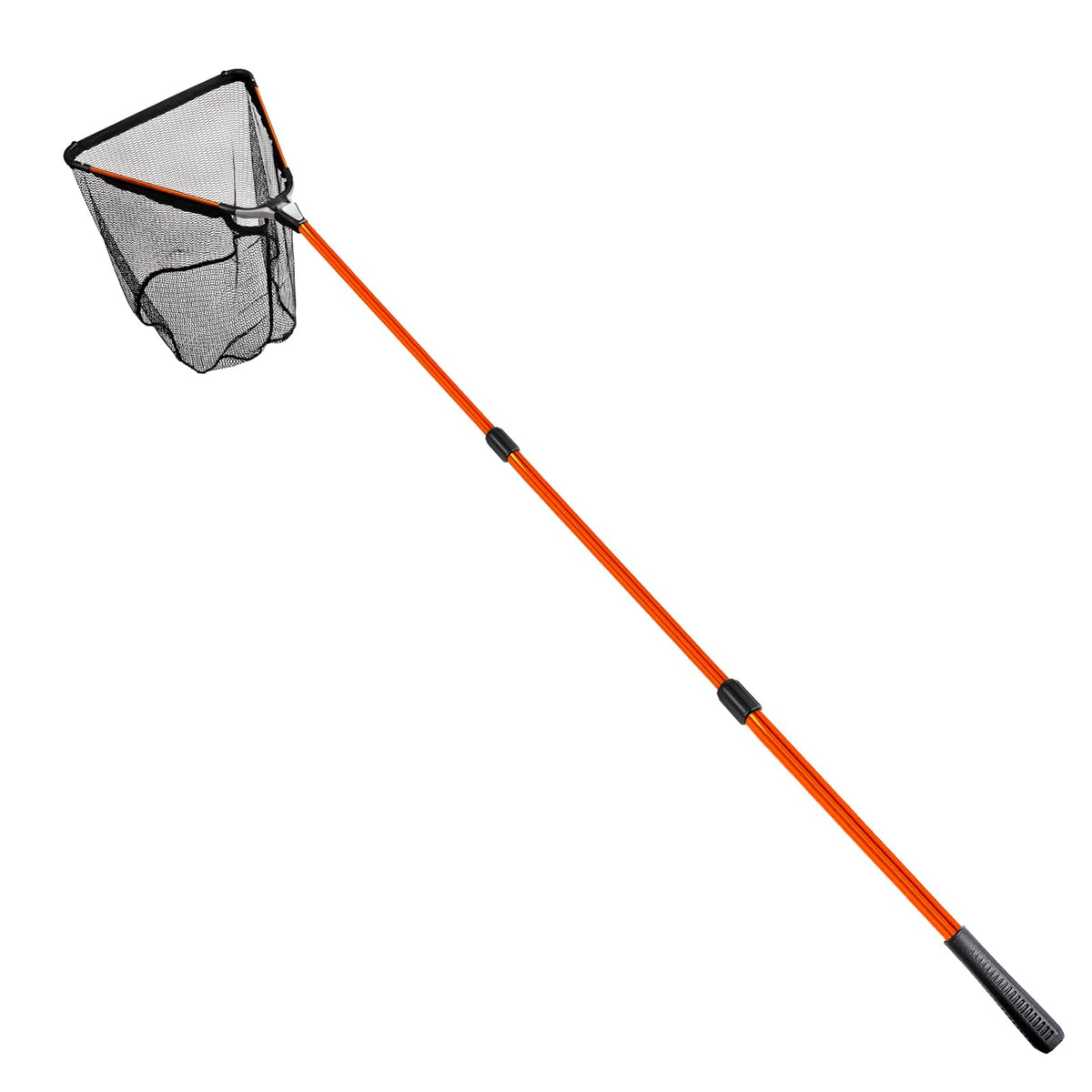 Fiblink landing net extended length demonstrates reach for distant catches.