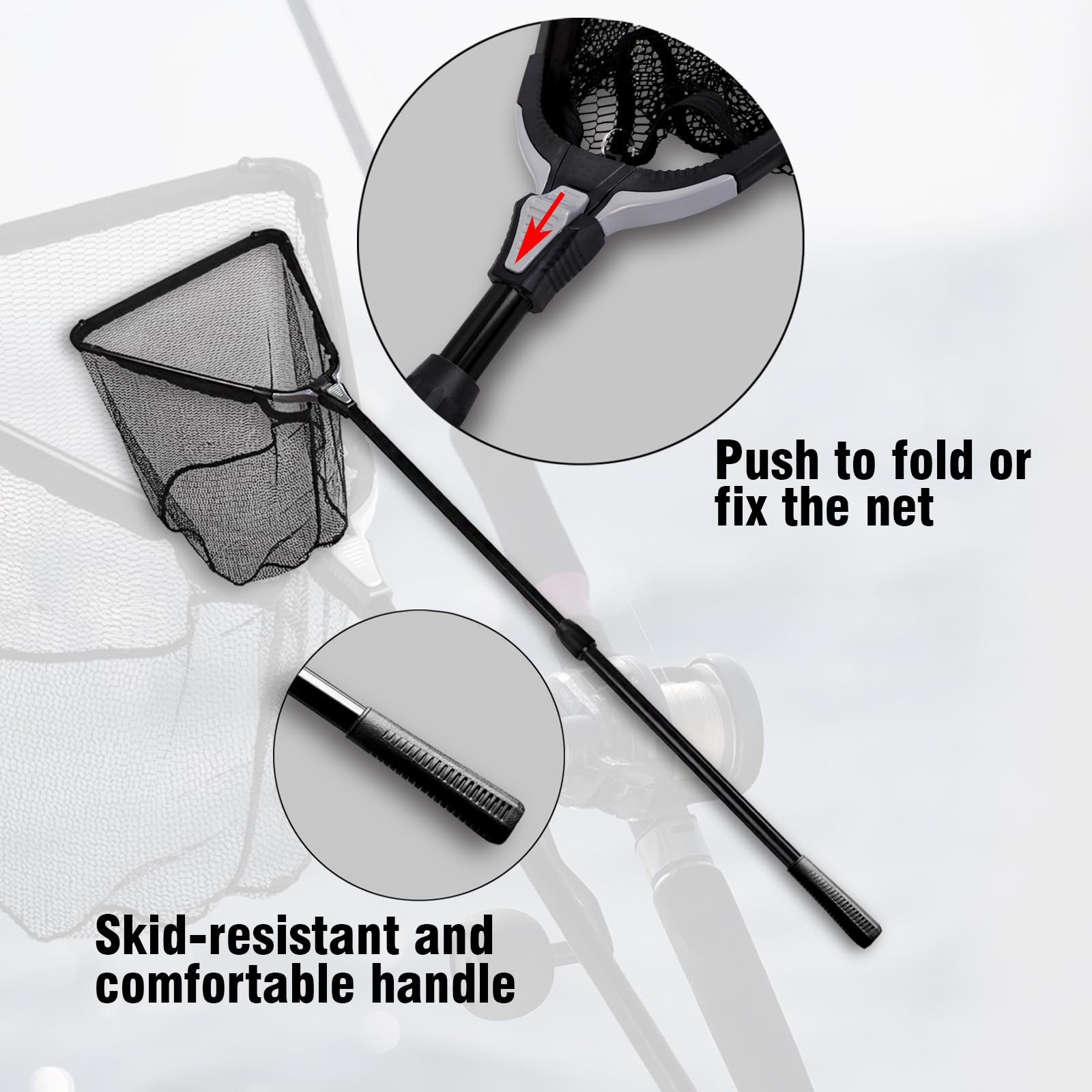 Fiblink landing net hoop diameter large facilitates easy entry and quick landings
