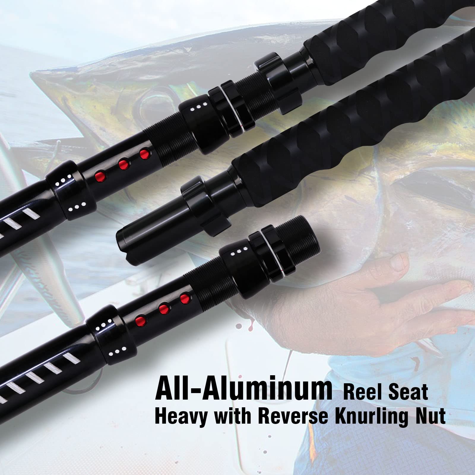 Fiblink Machined Reel Seat keeps reels secure under pressure.