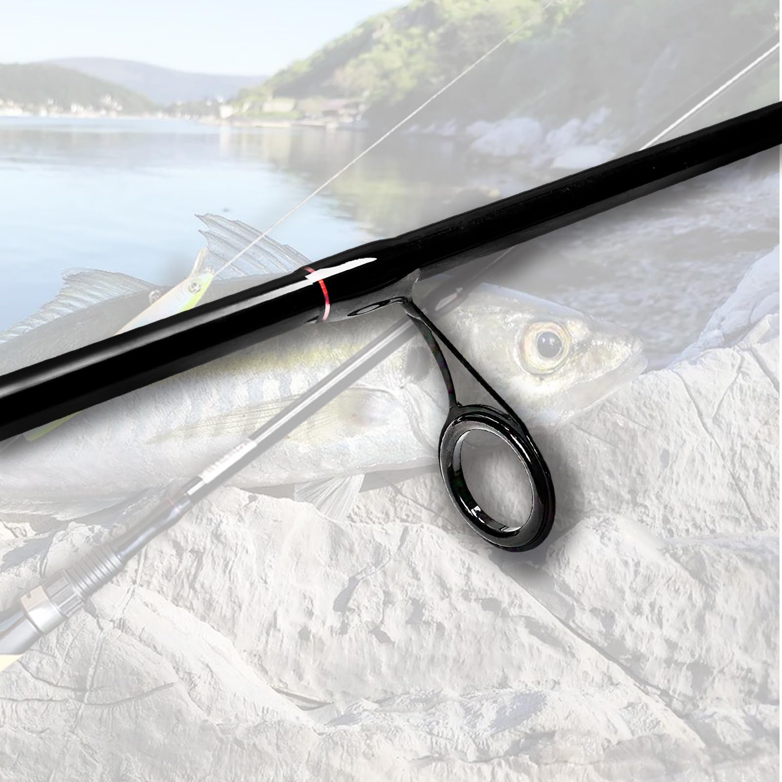 Fiblink medium carbon 6-6 spinning rod assembled for smooth, sensitive casting.