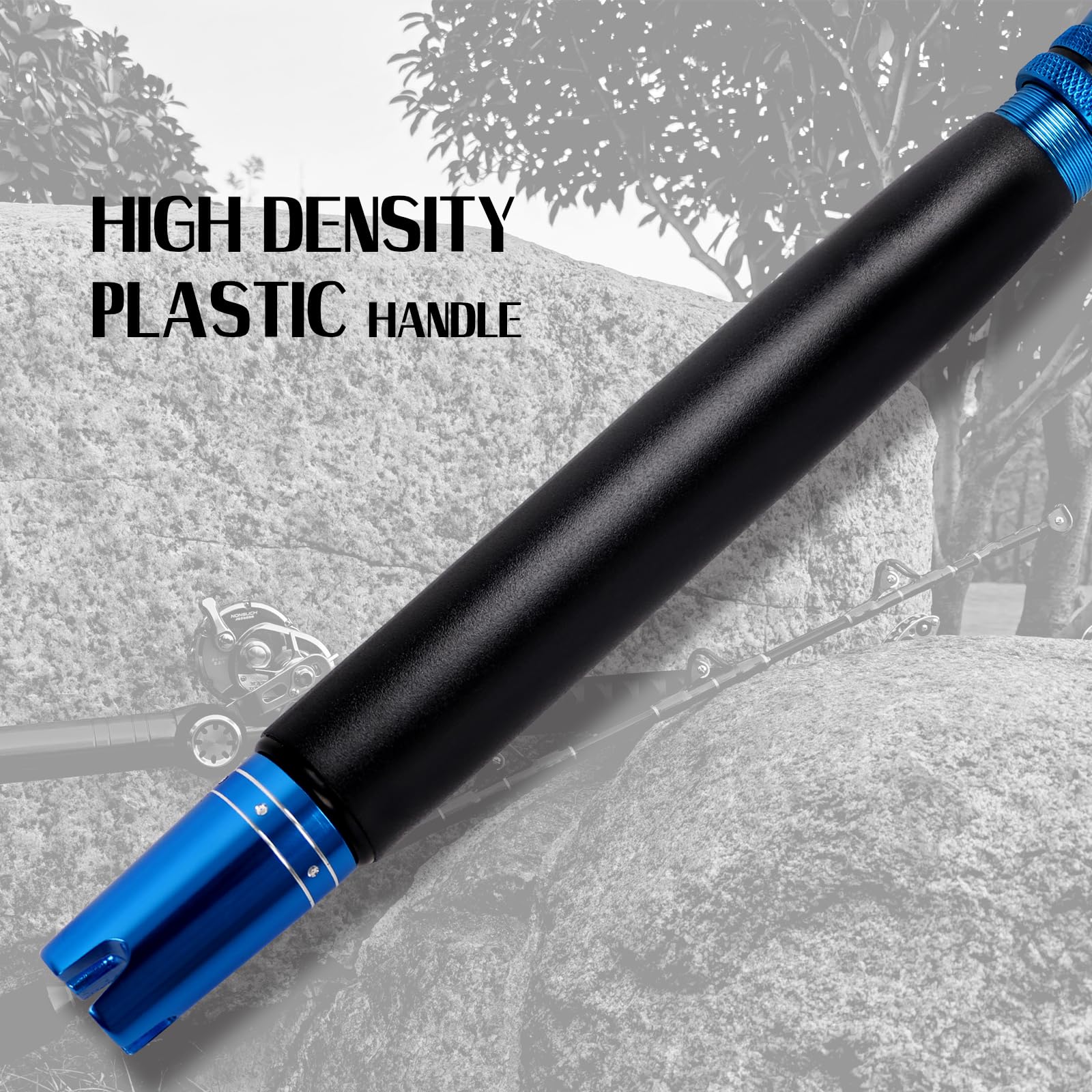 Fiblink saltwater-handle detail shows non-slip grip and ergonomic design.