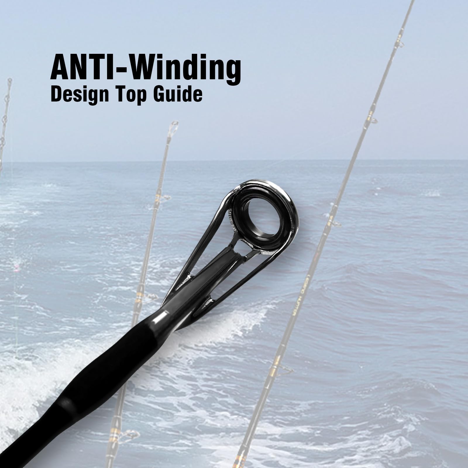 Fiblink saltwater jigging rod length 5-6ft for compact deck control