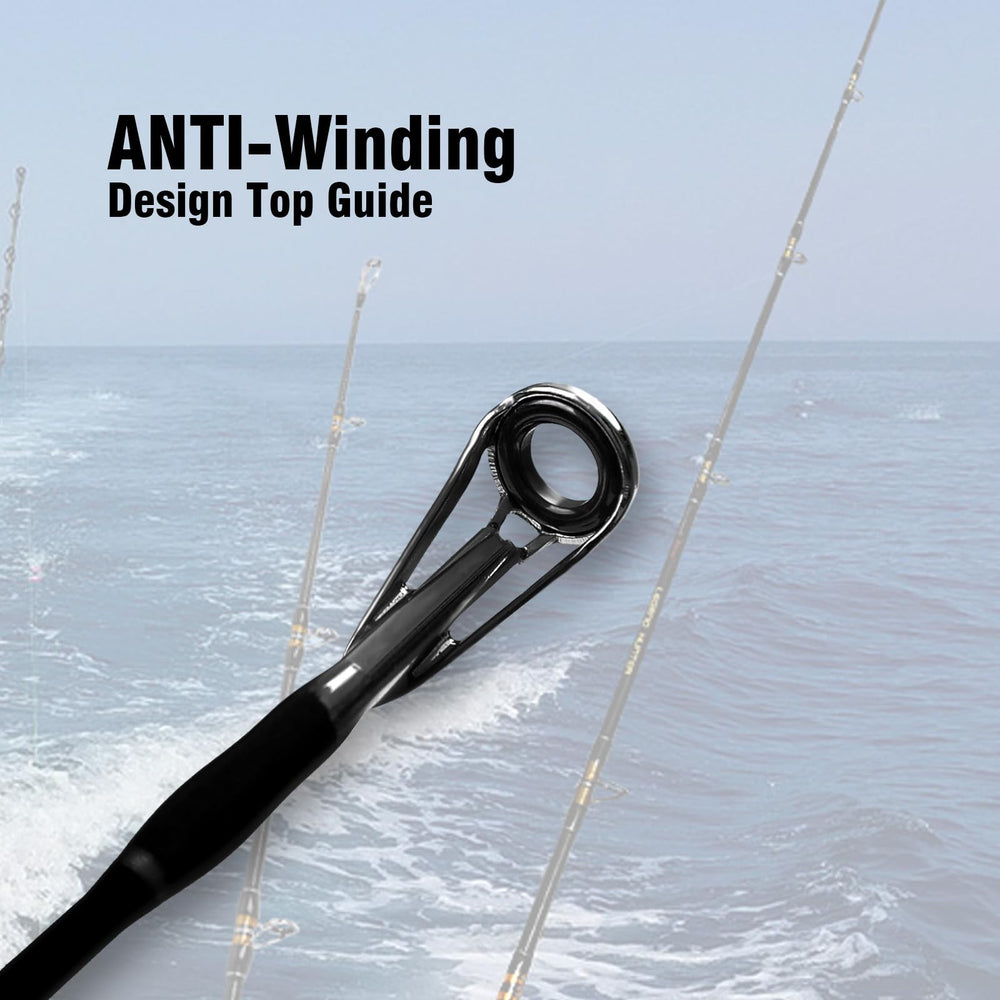 Fiblink saltwater jigging rod length 5-6ft for compact deck control
