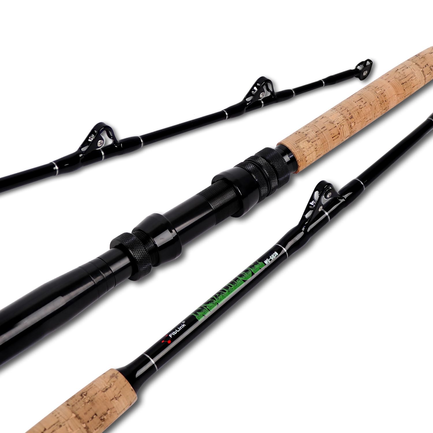 Fiblink 6 ft 80-120 lb saltwater offshore trolling rod with cork grip
