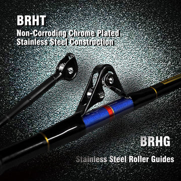 Fiblink saltwater rod aluminum reel seat with corrosion-resistant hoods