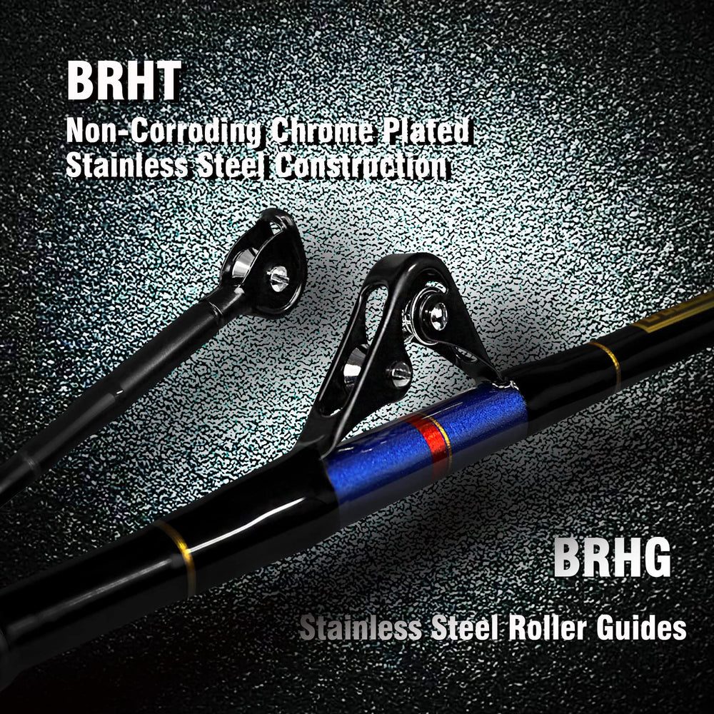 Fiblink saltwater rod aluminum reel seat with corrosion-resistant hoods