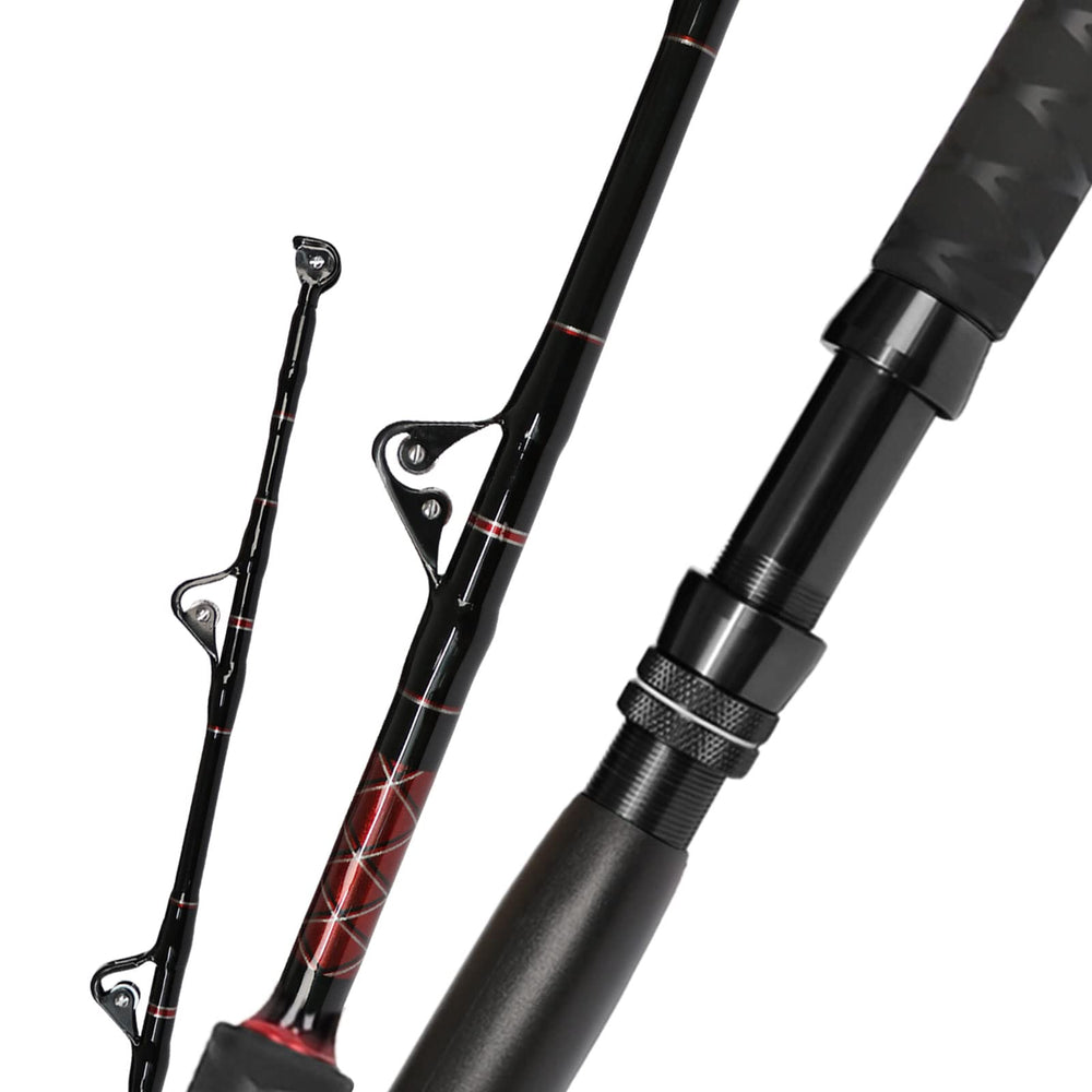 Fiblink saltwater-rod-roller-guides image highlights non-corroding performance for smoother line flow.