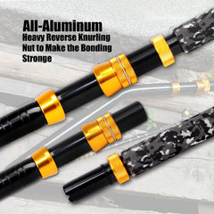 Fiblink solid E-glass graphite blank delivers sensitivity and pulling power in tough offshore conditions.