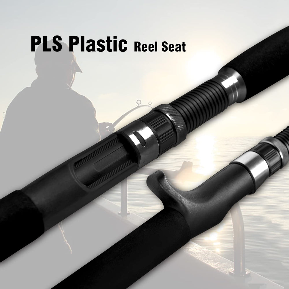 Fiblink stainless guides with ceramic rings reduce friction for smoother long casts.