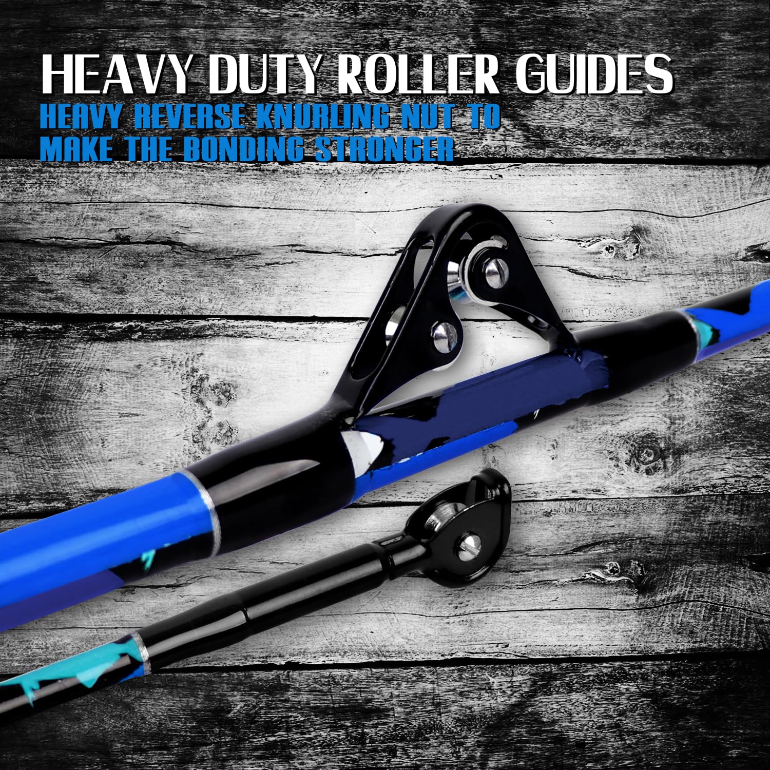 Fiblink stainless roller guides ensure smooth line flow and longer casts.