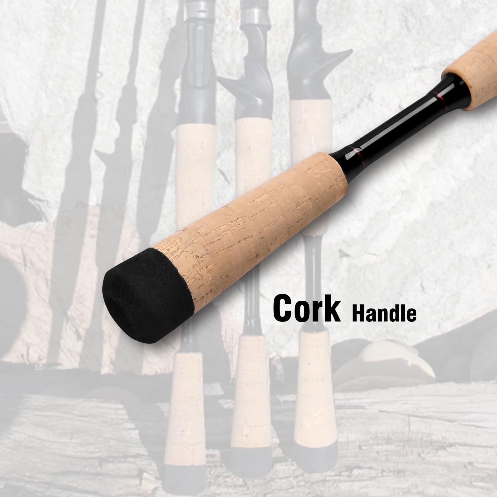 Fiblink stainless steel guides with ceramic inserts promote smooth line flow.