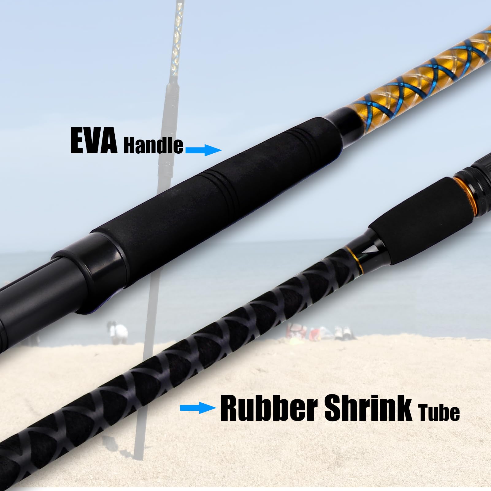 Fiblink surf travel rod 12ft 4-piece carbon fiber product image