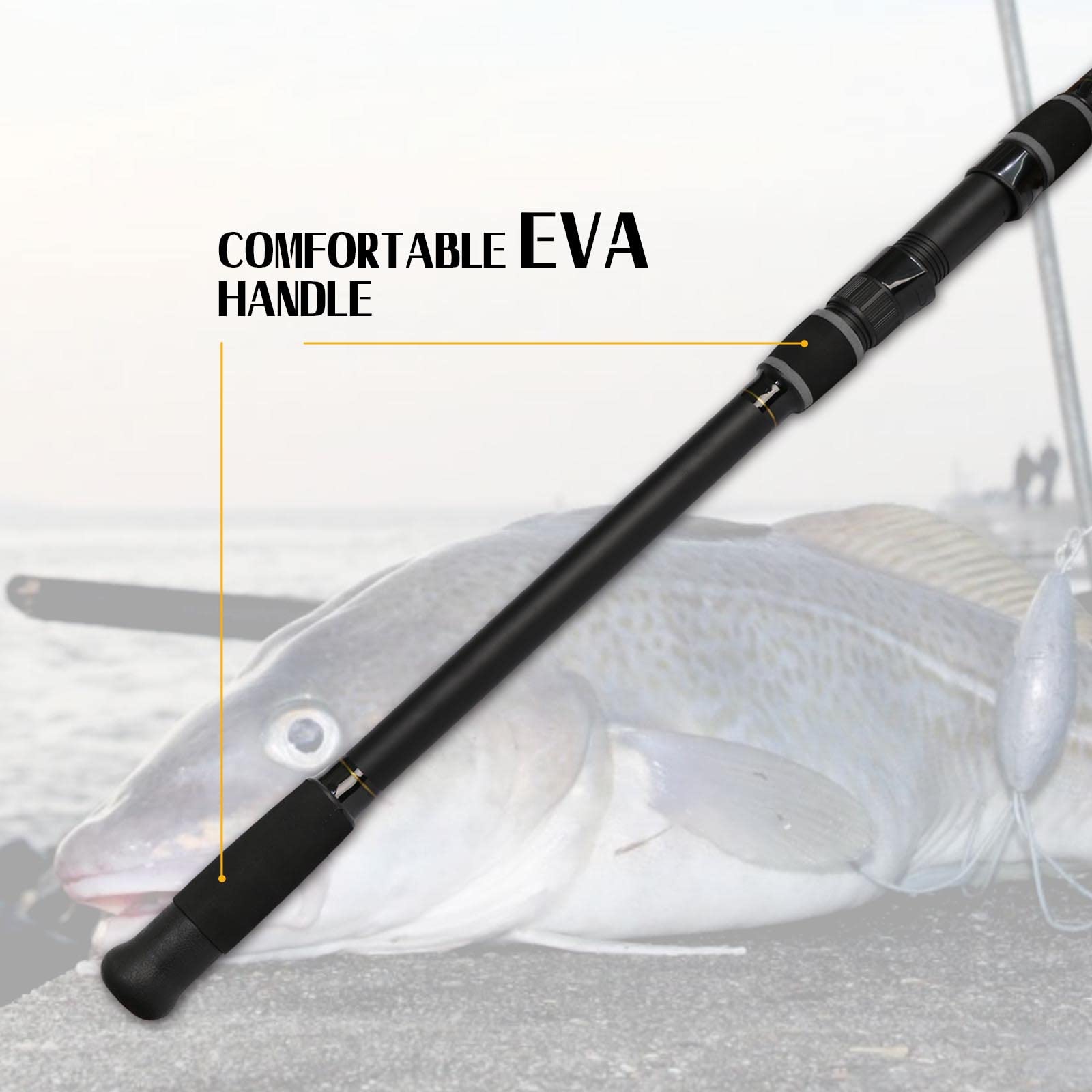 Comfortable EVA handle and shrink wrap grip