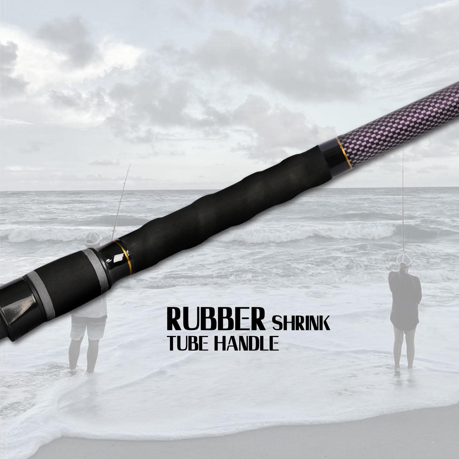 Fiblink 9ft surf rod in travel-ready setup