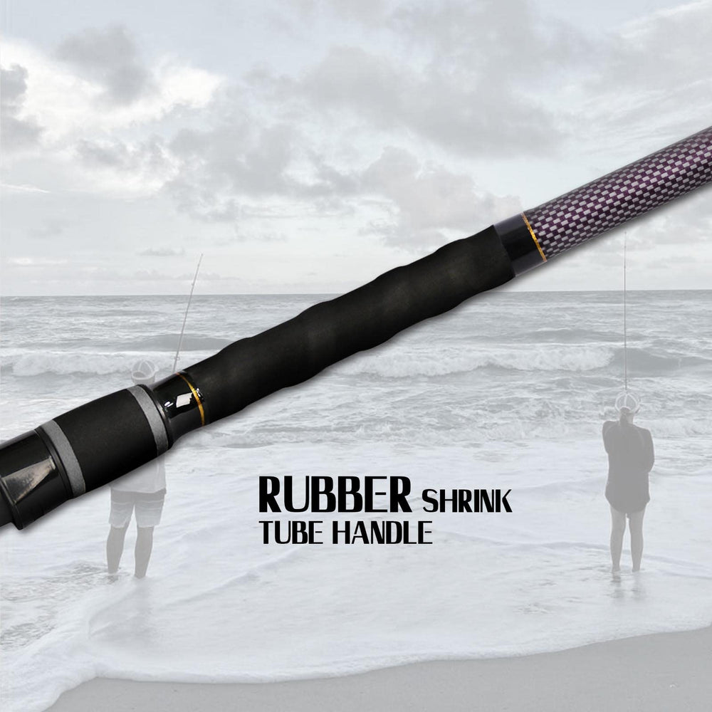 Fiblink 9ft surf rod in travel-ready setup
