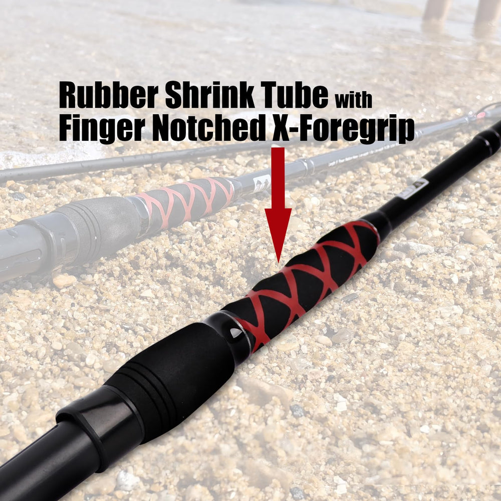 Fiblink Surf Rod tangle-free guides reduce friction for smooth long casts.