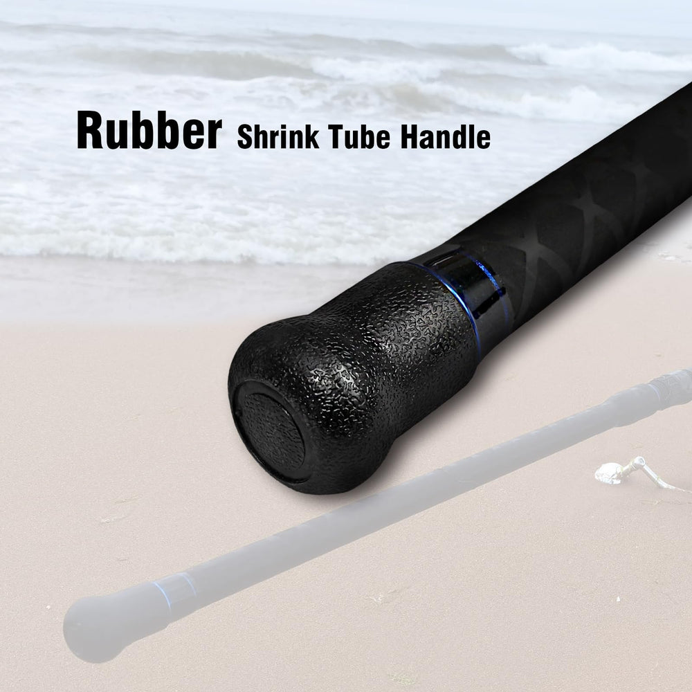 Fiblink Surf Spinning Rod ready for bluefish and false albacore surf fishing sessions.