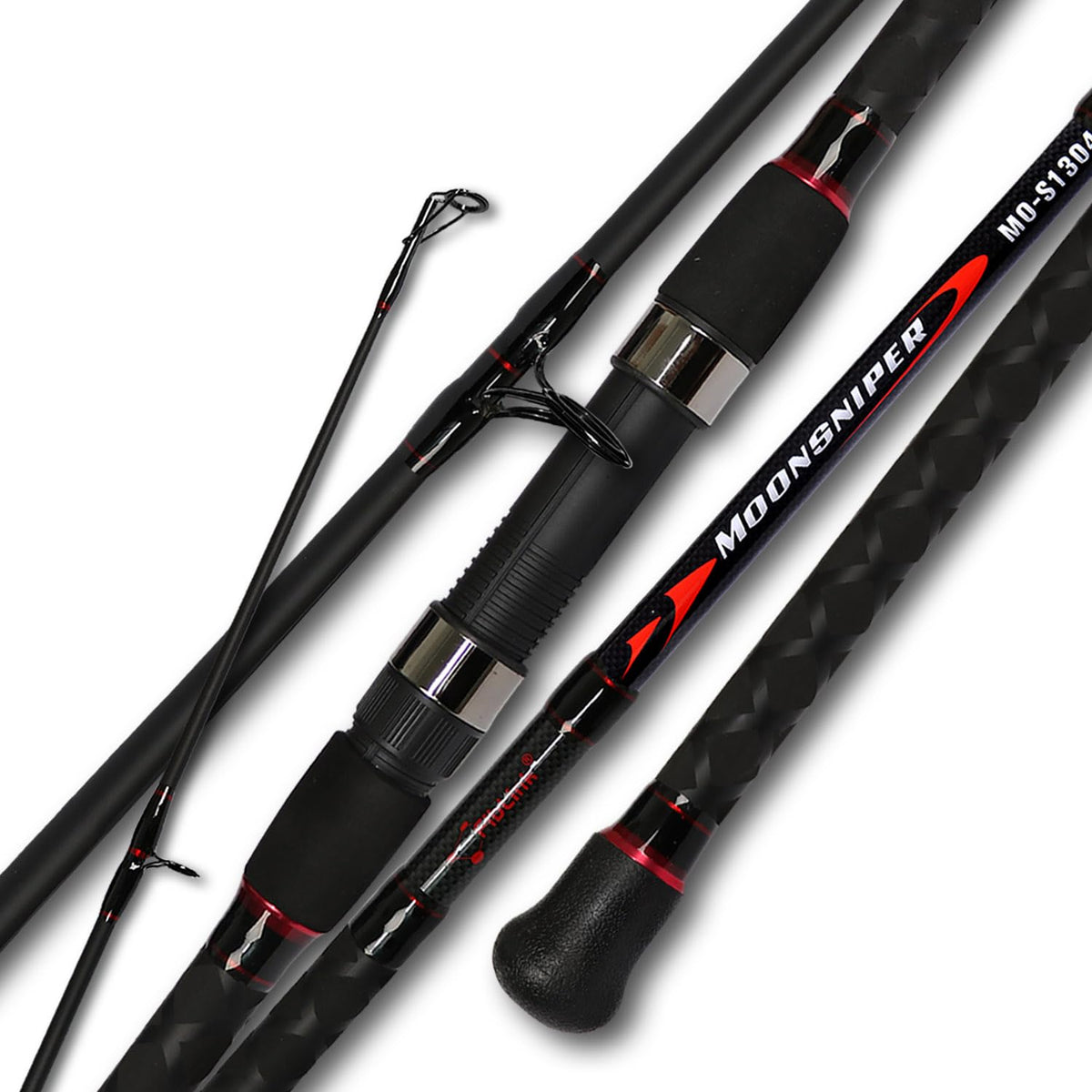 Fiblink surf-spinning-rod graphite construction delivers sensitive feedback for precise casting