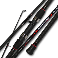 Fiblink surf-spinning-rod graphite construction delivers sensitive feedback for precise casting