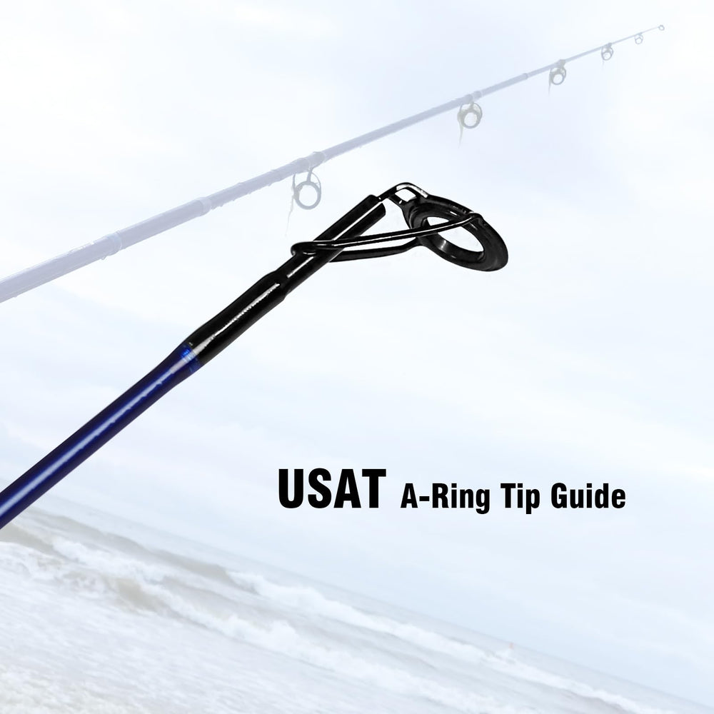 Fiblink Surf Spinning Rod ideal for striped bass and red drum near shore.